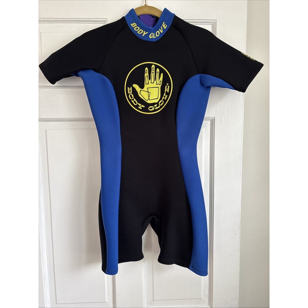 Body Glove Womens M-7 Wetsuit Springsuit Black Blue Short Sleeve Density Logo - Picture 4 of 8